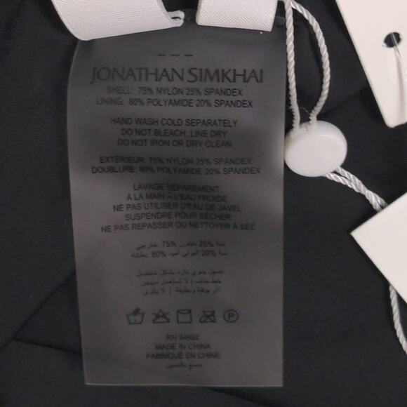 Jonathan Simkhai Signature Emmalynn Bikini Bottom Black Crisscross M New - Picture 4 of 6